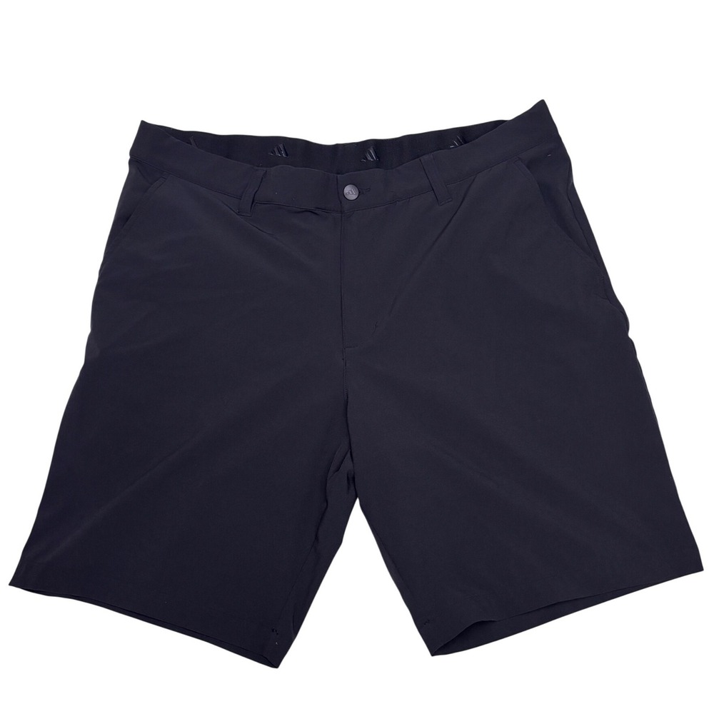 Adidas Golf Shorts Men 36 Black Performance Stretch Gripper Waistband Activewear